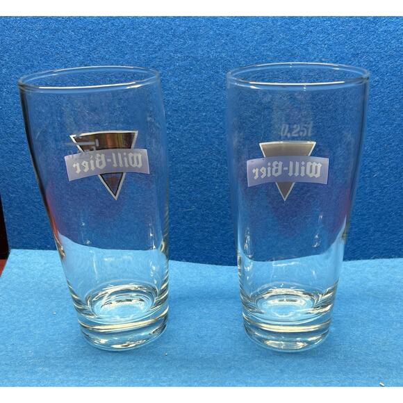 2 German Beer .5L Drinking Glasses Will Bier - Picture 3 of 8